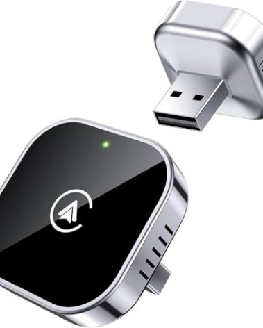 Teeran 2 in 1 Wireless CarPlay and Android Auto Adapter, Easy Setup Plug and Play, Fast Seamless Use Supports 1000+ Car's with Built-in Wired Car Play/Android Auto, Compact Sleek Design Car Adapter