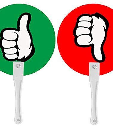 Thumbs Up/Thumbs Down Paddles 24 Packs for Classroom Voting, Teacher Classroom Event Supplies and Teacher Student Interaction Signs