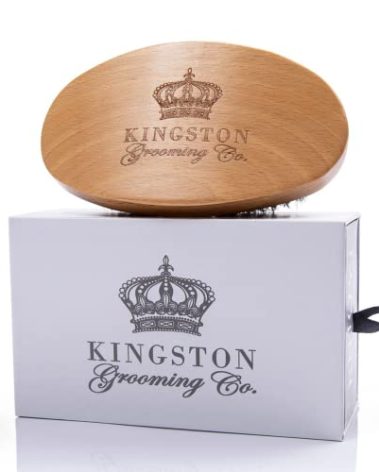 Kingston Grooming Co. Original Wave Brush for Men 360, Soft Boar Bristle Men’s Hair Brush- Perfect for Hair, Beards or Waves- Travel Box Included