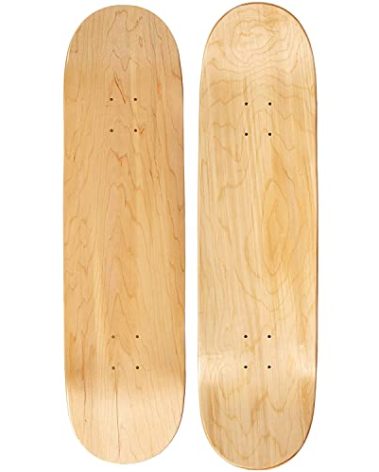 Moose Blank Skateboard Deck - Premium 7-Ply Maple Construction, Natural Wood, 8.5"