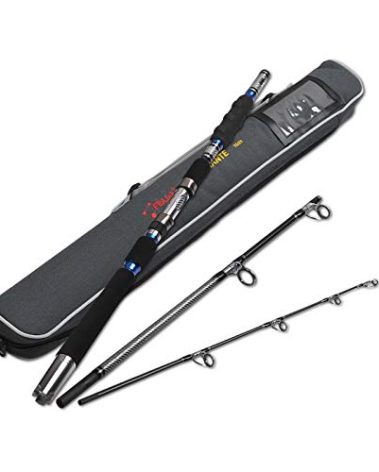 Fiblink 3-Piece Spinning Rod Heavy Spinning Fishing Rod Portable Fishing Rod Carbon Spin Rod (30-50-Pound Test)