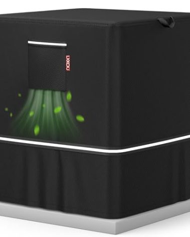 LXKCKJ Air Conditioner Cover for Outside Units - 420D Waterproof Air Conditioner Protection Covers for Window Unit - Winter AC Covers Fits AC Condensing HVAC Unit (Black 32''LX32''WX36''H)