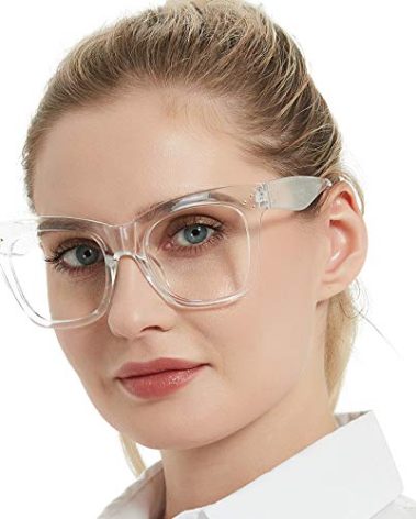 MARE AZZURO Oversized Reading Glasses Women Trendy Large Readers 0 1.0 1.25 1.5 1.75 2.0 2.25 2.5 2.75 3.0 3.5 4.0 5.0 6.0 (Clear, 250)