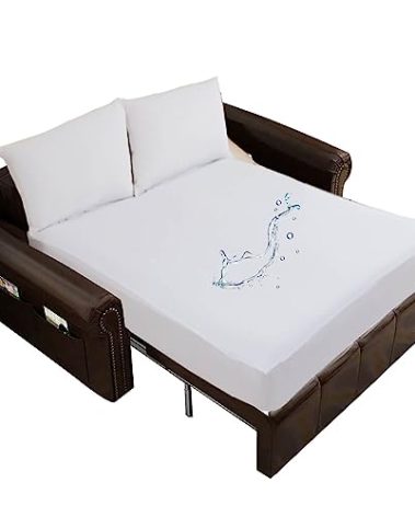 Waterproof Sleeper Sofa Queen Mattress Protector 60x72 for Pull Out Sofa Bed Fitted Sheet Style Matress Cover Up to 8 inch Deep Pocket