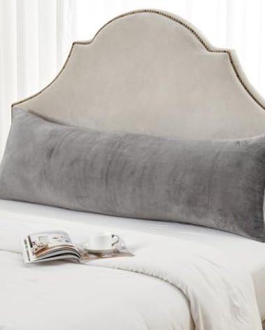 SOCHOW Body Pillow Cover 21x54 Inches, Super Soft and Cozy Fleece Long Body Pillowcase with Zipper Closure,1 Pack, Grey