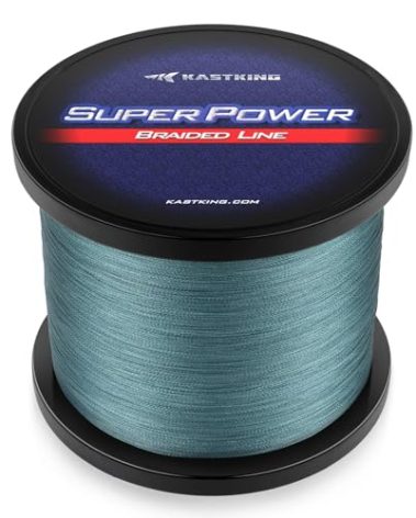 KastKing Superpower Braided Fishing Line, Low-Vis Gray, 65 LB, 300+27 Yds(8 Strands)