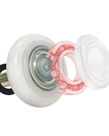 DURA-LIFT Ultra-Life MAX 2" Sealed 6200ZZ Bearing Nylon Garage Door Roller, 4" Stem, Pack of 12