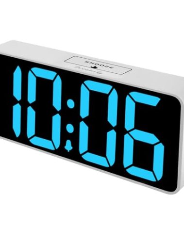 DreamSky Large Digital Alarm Clock Big Numbers for Seniors & Visually Impaired, 9 Inches Electric Clocks for Bedroom, Jumbo Display Fully Dimmable Brightness, USB Ports, Adjustable Alarm Volume