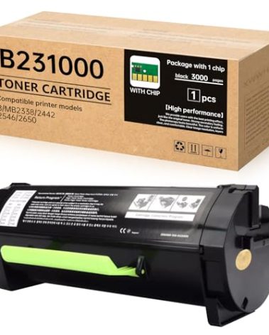 B231000 Black Toner Cartridge Compatible with Lexmark B231000 B241H00 High Yield Toner Cartridge for B2338, B2442, B2546, B2650, MB2338, MB2442, MB2546, MB2650 Laser Printer(with Chip)