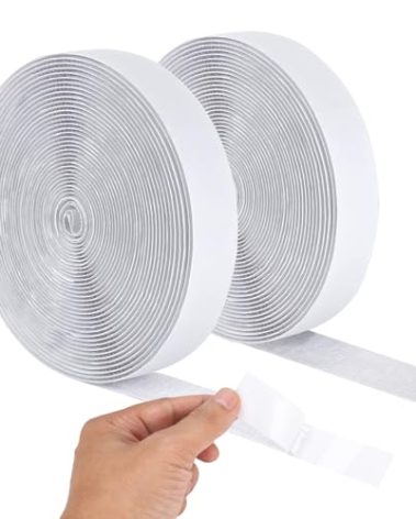 30Ft x 1Inch Hook and Loop Tape - Industrial Fastening Mounting Strips with Adhesive Heavy Duty - Sewing, Crafting,DIY- Indoor or Outdoor Use