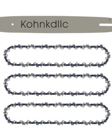 Kohnkdllc 16 inch 3/8 050 60dl chainsaw chains and guide bar for Stihl 260 290 291 310 360 391 044 064 066 MS360 replace for Oregon 160RNDD025 (3 chains+1 bar)
