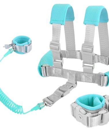 Fzbjayoon 2 in 1 Baby Leash Anti Lost Wrist Link for Toddlers Toddler Harness,Baby Leash,Leash for Toddlers,Wrist Leashes（Green 2.5M)