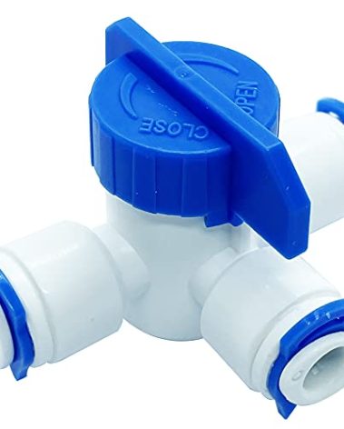 ZIGZAGSTORM Auto Top Off 3 Way Ball Valve 1/4 inch Input 1/4 inch Output Push Connect for Reverse Osmosis Water Filter System