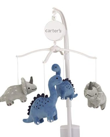 Carter's Dino Adventure Gray & Blue Musical Mobile, Grey, Blue