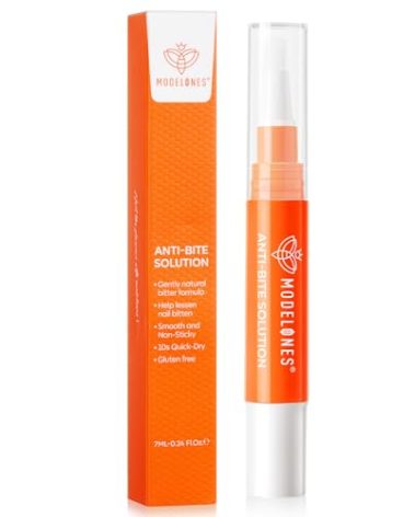 modelones Stop Biting Pen Nail Biting Prevention Thumb Sucking Deterrent Nail Biting Treatment for Kids & Adults Natural Nail Care Pen to Help Stop Nail Biting Habit Safe Solution for Biters