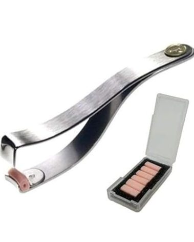 Prima Shogyo Partial Eyelash Curler for Corner Lash - Mini Japanese Eyelash Curler for Inner & Outer Lashes - Includes 6 Extra Rubber Pads - Made in Japan - C-2000