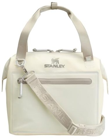 STANLEY All Day Julienne Mini Soft Cooler Bag and Lunch Box 7.4 Quarts | 10 Can Cooler with Handles and Strap | Stays Cold for Hours | Insulated Travel Bag with Zipper | BPA-Free | Cream