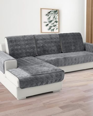 Deep Dream Couch Cover, Sectional Couch Covers, Sofa Covers for 3 Cushion Couch, Couch Cover for Dogs Pets Kids Recliner Loveseat L Shaped, Anti-Slip Sofa Covers 28 x 82 Inch - Dark Grey(Only 1 piece)