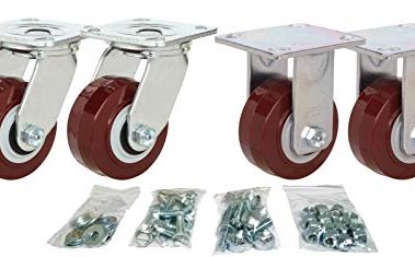 Toolbox Caster Set | 4" for Greenlee, Knaack and Other Job Boxes | All Mounting Hardware Included