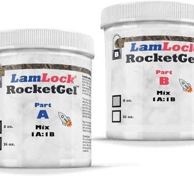 LamLock RocketGel 25 Minute Professional Epoxy Countertop Kit for Granite, Tile, and Quartz Countertop Repair Kit, Tile Crack Repair, Chips and Fills Epoxy Grout