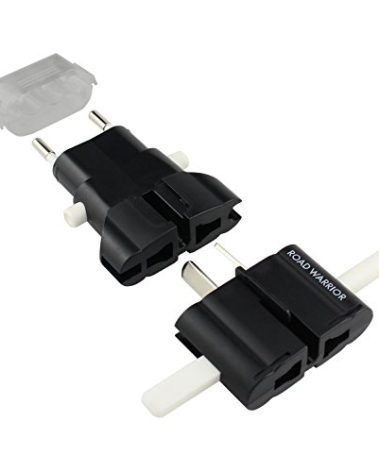 ROAD WARRIOR Universal Travel Plug Adapter Europe/UK/Australia/USA/India/China Compact Does Not Convert Voltage RW101BK Black