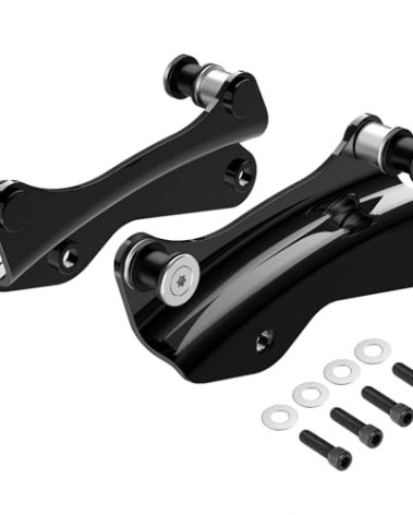 Benlari Gloss Black 4 Point Docking Hardware Kit 2014-2024 Compatible for Harley Davidson Touring Street Glide Road Glide Electra Glide Road King CVO (Vivid Black)