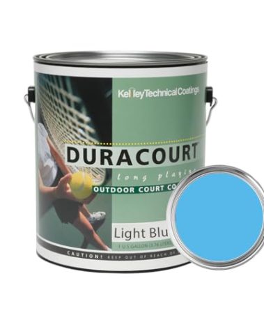 Kelley Technical Coatings Duracourt - Light Blue - 1 Gallon - Outdoor court coating for tennis, pickleball, basketball and volleyball courts.