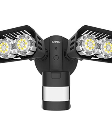 SANSI LED Security Lights, 18W (150Watt Incandescent Equiv.) Motion Sensor Lights, 1800lm 5000K Daylight Waterproof Outdoor Floodlights with Adjustable Dual-Head
