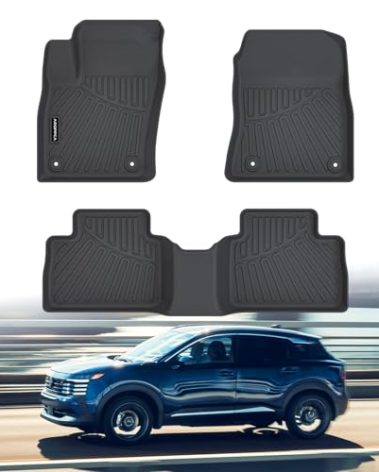All Weather Car Floor Mats for 2025 2026 Nissan Kicks S/SV/SR, TPE Rubber Floor Liners Anti-Slip Full Set Automotive Mats for 2025 2026 Nissan Kicks Accessories