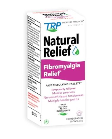 The Relief Products Natural Fibromyalgia Temporary Relief of Muscle Soreness Discomfot Tenderness Difficulty Moving & Joint Pain - 70ct