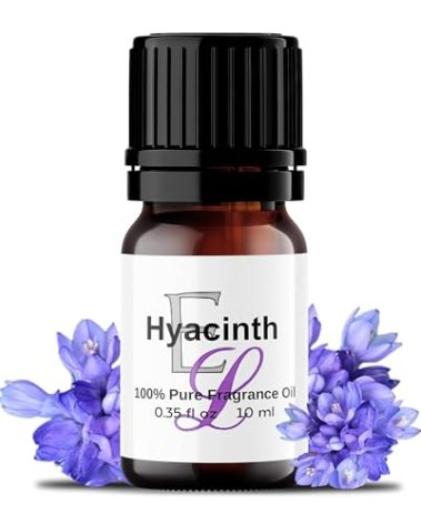 Hyacinth Fragrance Oil, 10 ml Premium, Long Lasting Diffuser Oils, Elegant, Delightful Essential Oils with Real Floral Fresh Aroma, Relaxing Spring & Natural Aromatherapy