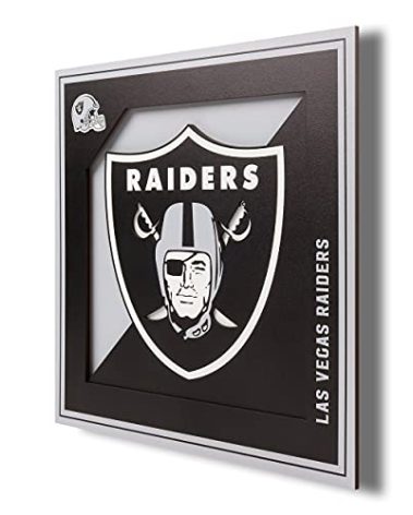 YouTheFan NFL Las Vegas Raiders 3D Logo Series Wall Art - 12x12