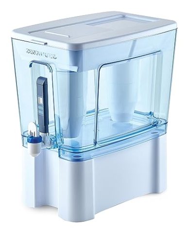 ZeroWater 52-Cup Ready-Read 5-Stage Water Filter Pitcher Dispenser with 5-Stage 0 TDS Zero Water Filter – IAPMO Certified to Reduce Metals, Chlorine, Lead, Chromium, and Forever Chemicals PFOA/PFOS