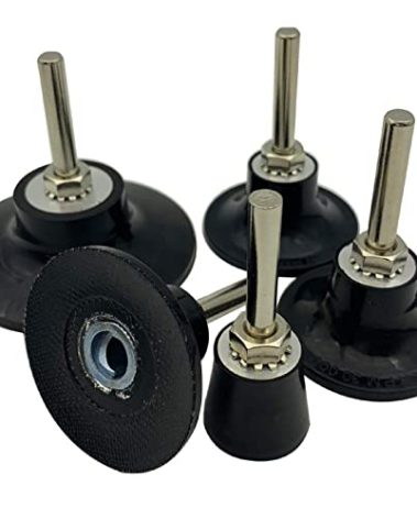 5-Pack Disc Pad Holder Adapter with 1/4" Shank Die Grinder Backing Pad Disc Holder, 1in 2in 3in Disc Pad Sanding Disc Adapter Rubber Pad for Polishing Sanding Grinding