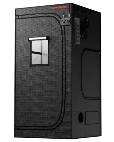 Spider Farmer 3x3 Grow Tent 2025 New, 36"x36"x72", with Hook for Controller and Power Strip, Enlarged View Window, 1680D Thicken Mylar Canvas for Indoor Hydroponic Growing for SF2000Pro, SE3000, G3000