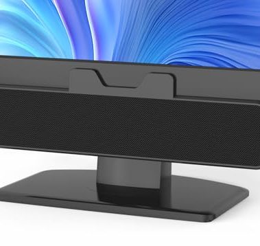INGA Computer Speakers, USB Plug and Play Desktop Speakers, Easily Clamps to Monitor, PC Speaker with Loud Stereo Sound & Bass, Wired Computer Speakers for Study/Meeting, Compatible with MAC, Laptop