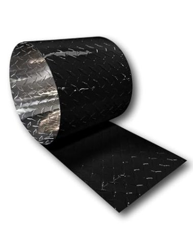 EAGLE 1-0.025 (Thin) 10 FT Embossed Aluminum Diamond Checker Plate Sheets/Rolls (Multiple Sizes and Colors) - (8in. X 10ft, Black)