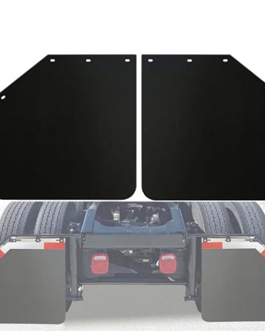 MIAOKUI 24" x 24" Angled Mud Flaps for Semi Trucks 1/5" Thick Mudflaps Semi Truck for Bar Type Mud Flaps Hangers Set of 2