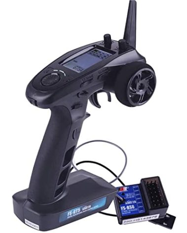 Xiangtat Flysky FS-GT5 6CH RC Transmitter with FS BS6 Receiver, 2.4Ghz AFHDS Transmitter and Receiver for RC Car Boat (Failsafe Function + 200m Range + Great Ergonomic + 4 Climbing Mode)