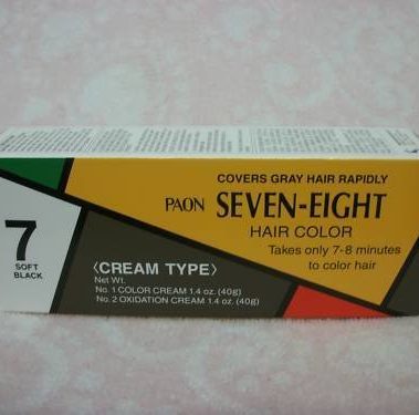 PAON SEVEN-EIGHT CREAMY TYPE HAIR COLOR SOFT BLACK # 7