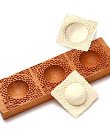 Yaoxianwu Ravioli Mold - Handmade Ravioli Mould Tablet Pasta Maker Fresh Pasta Wooden Gnocchi Board Garganelli Gnocchi Kitchen Gift Ideas, Braid Pattern