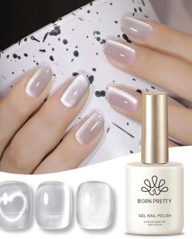 Born Pretty Magnetic Gel Nail Polish Moonlight White Cat Magnetic Eye Gel Polish White Auroras Nail Polish Nail Art Vanish 15ML