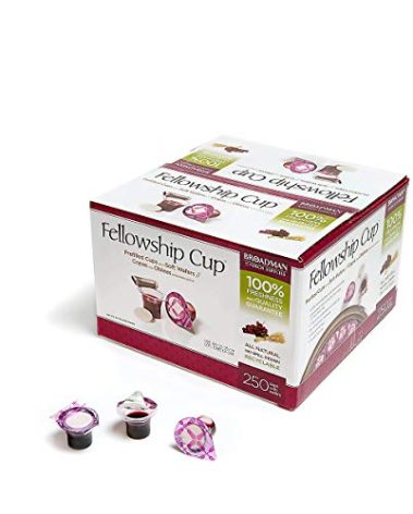 Broadman Church Supplies Pre-filled Communion Fellowship Cup, Juice and Wafer Set, 250 Count
