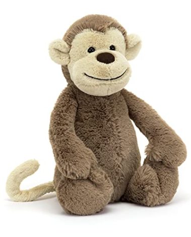 Jellycat Bashful Monkey Stuffed Animal, Medium 12 inches - Monkey Plush Toy - Classic Children's Gift