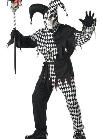 California Costumes Adult Dark Jester Costume Medium Black