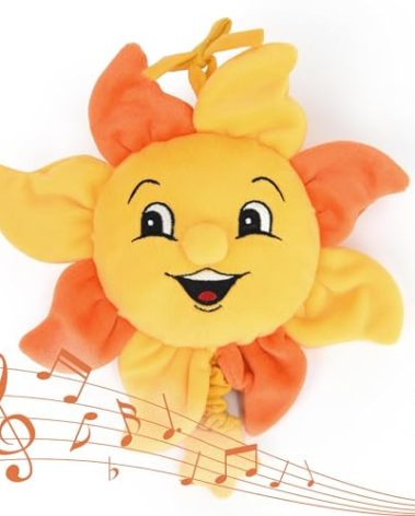 Boodeze Newborn Baby Musical Toy for Infant 0,3,6,12 Months, Soft Hanging Plush Stroller Toy for 6 to 12 Months Baby with You are My Sunshine Music, Brighten Boy and Girl's Bed,Carseat and Room