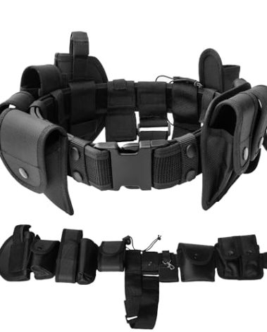 ZGJINLONG 10 in 1 police Tactical belt Security Guard Belt,Versatile Military Modular Equipment System Molded Duty Belt Set for Law Enforcement
