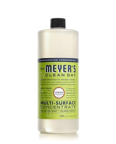 MRS. MEYER'S CLEAN DAY Multi-Surface Cleaner Concentrate, Use to Clean Floors, Tile, Counters, Lemon Verbena, 32 fl. oz