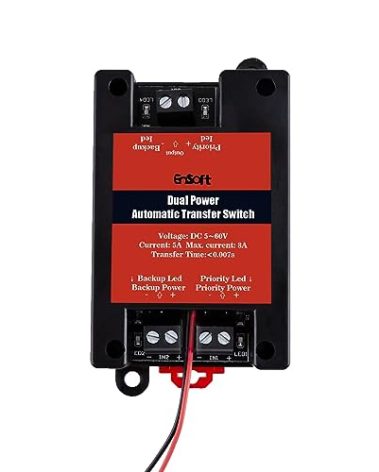 DC 5-60V Dual Power Automatic Tranfer Switch,Two Ways Without Power Outage 0.007S High Speed ATS