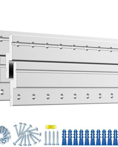 50 Inch Heavy Duty French Cleat Hanger, Heavy Mirror Mounting Hardware & Picture Hanging kit, Wall Mount Brackets for Cabinets, Shelf, Headboard - Z Clips 2 Pairs up to 500 lbs